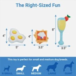 Frisco Brunch Breakfast In Bed Hide & Seek Puzzle Plush Squeaky Dog Toy -PetSafe Kong Shop 297282 PT2. AC SS1800 V1643916715