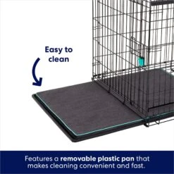 Frisco Heavy Duty Enhanced Lock Sliding Double Door Fold & Carry Wire Dog Crate & Mat Kit -PetSafe Kong Shop 297461 PT4. AC SS1800 V1633115628