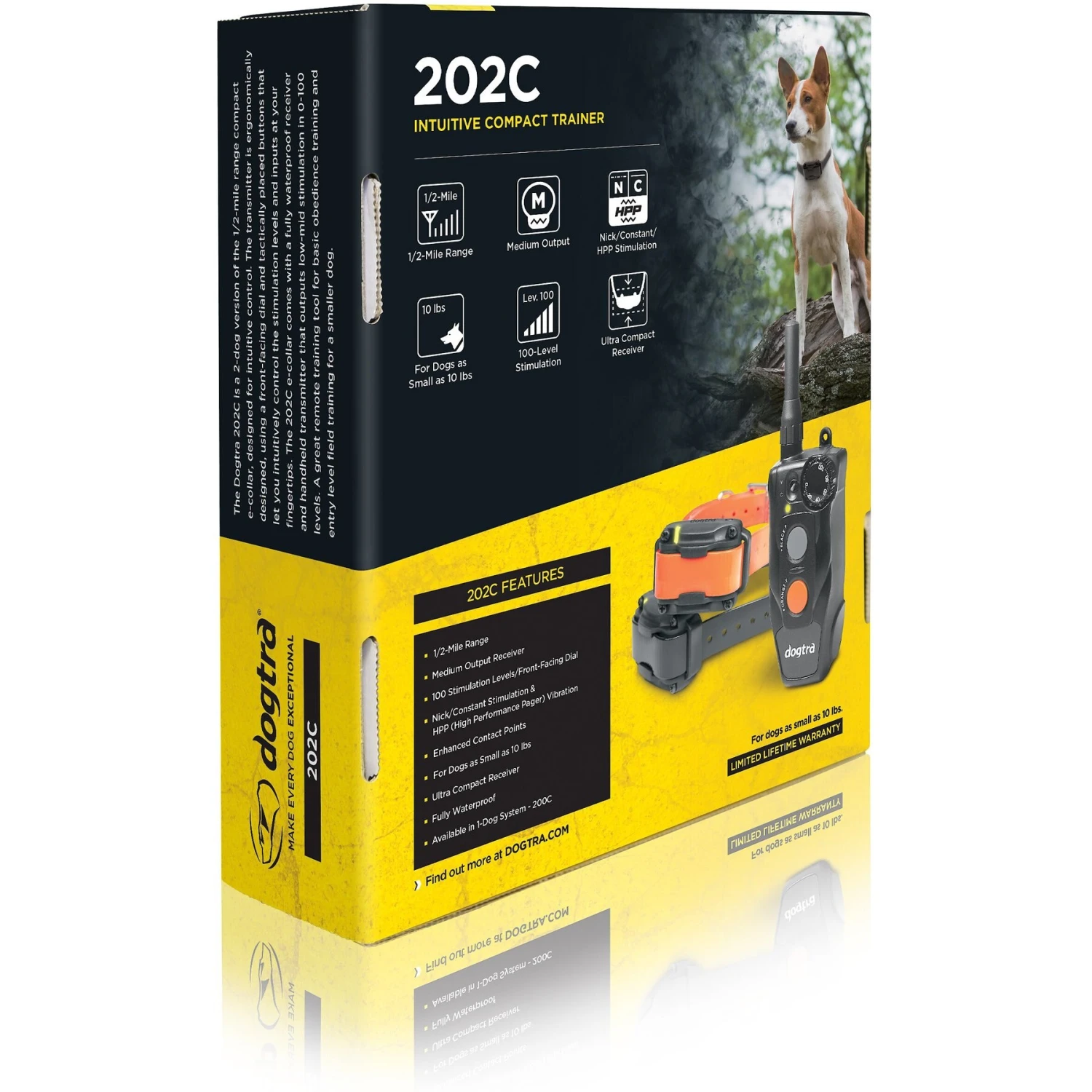 Dogtra 202C Training E-Collar Waterproof One-Handed Operation Dog Remote, 2 Count 2 Dogtra 202C Training E-Collar Waterproof One-Handed Operation Dog Remote, 2 Count - Image 2