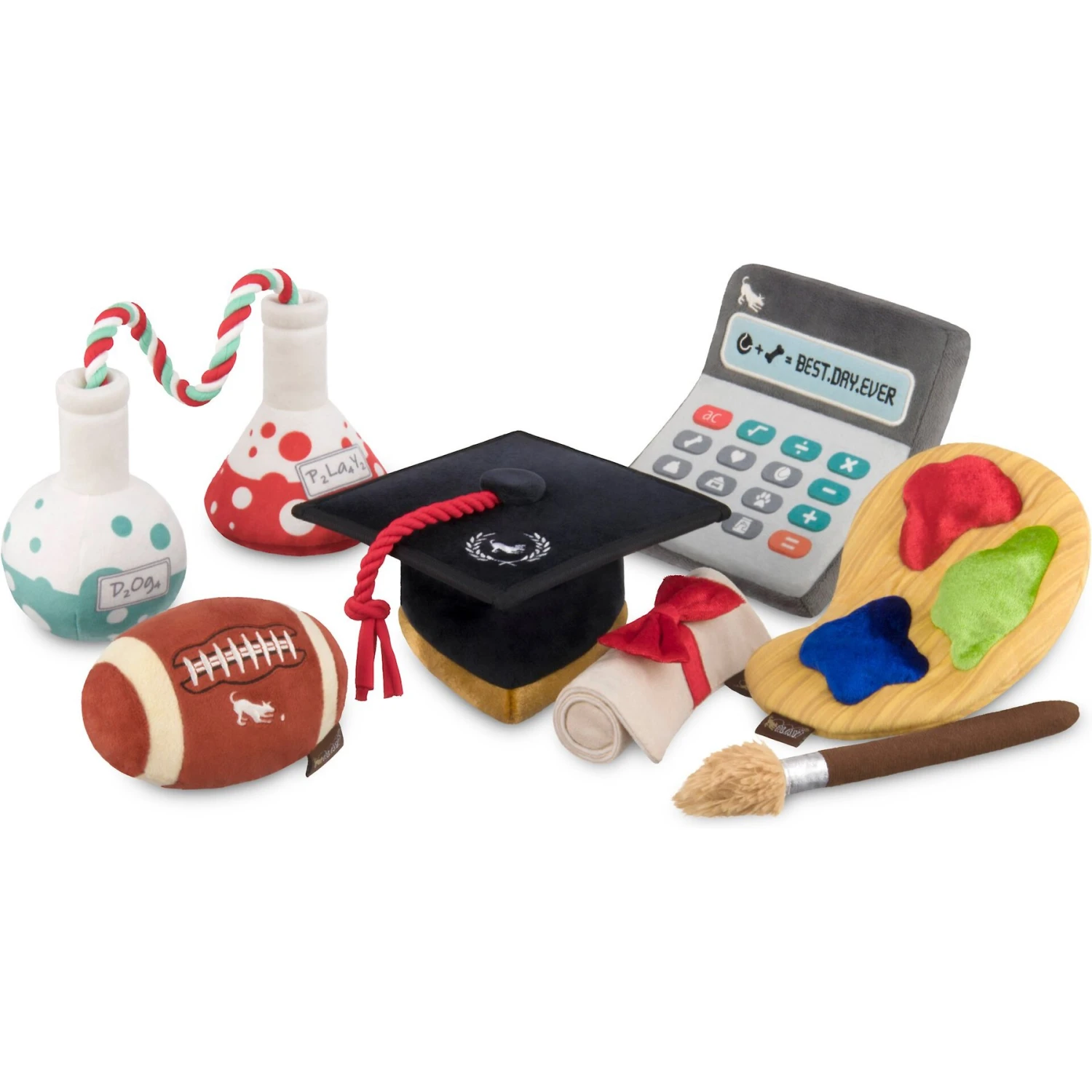 P.L.A.Y. Pet Lifestyle And You Back To School Squeaky Dog Toy, 5 Count 1 P.L.A.Y. Pet Lifestyle And You Back To School Squeaky Dog Toy, 5 Count