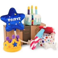 P.L.A.Y. Pet Lifestyle And You Party Time Collection Squeaky Dog Toy, 5 Count -PetSafe Kong Shop 297634 PT1. AC SS1800 V1621035476