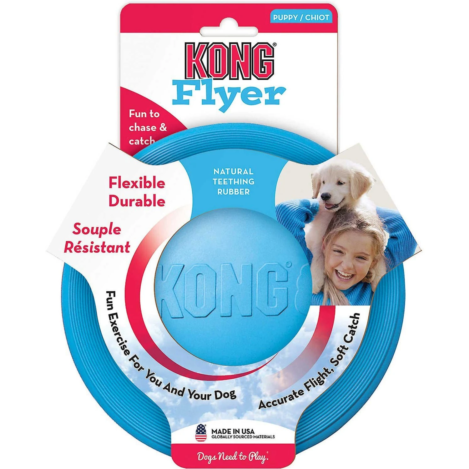 KONG Puppy Flyer Dog Toy, Color Varies & Wellness Soft Puppy Bites Lamb & Salmon Recipe Grain-Free Natural Dog Treats 2 KONG Puppy Flyer Dog Toy, Color Varies & Wellness Soft Puppy Bites Lamb & Salmon Recipe Grain-Free Natural Dog Treats - Image 2