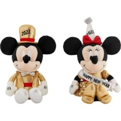 Disney Mickey & Minnie Mouse Plush Squeaky Dog Toy, 2 Count