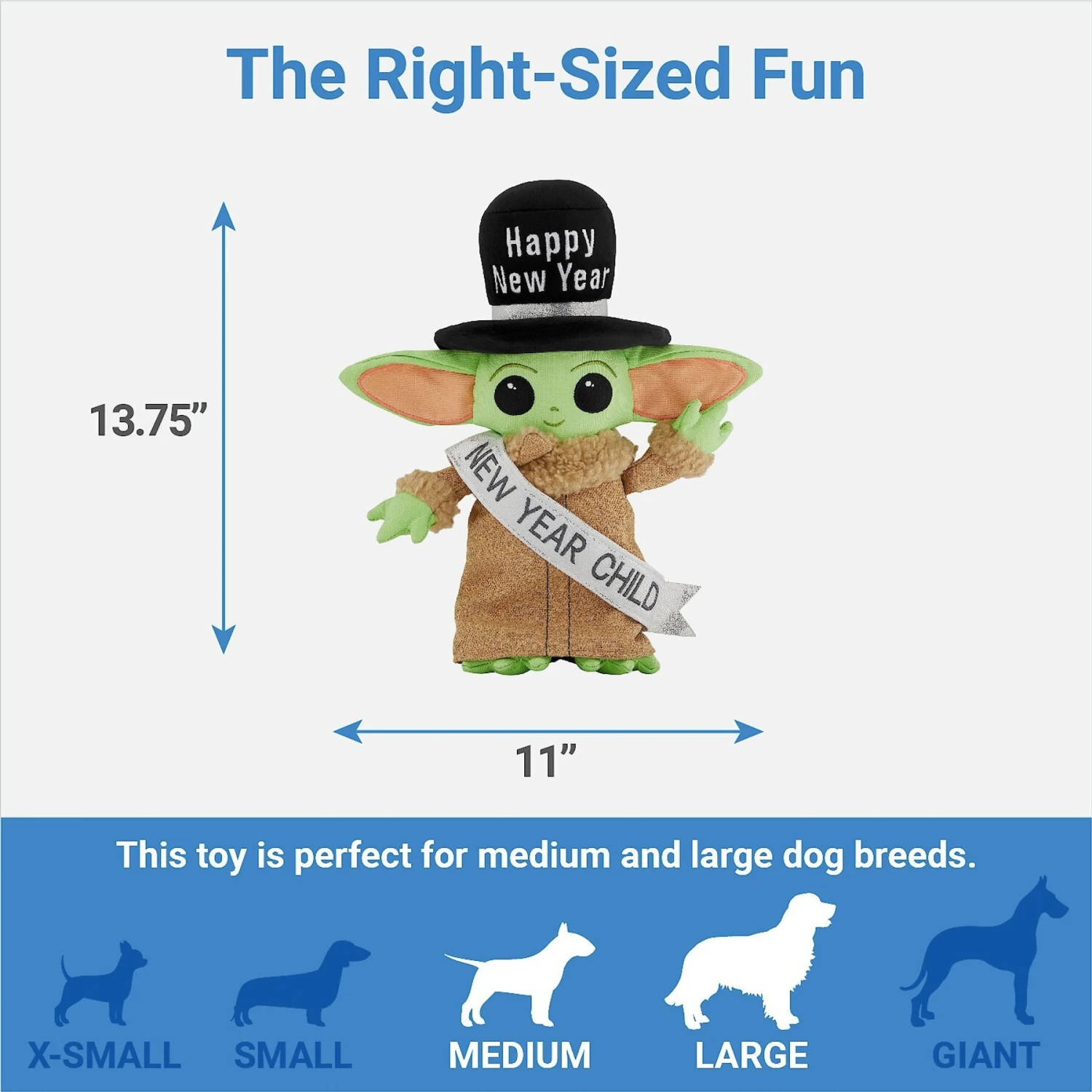 STAR WARS New Year's Eve THE MANDALORIAN GROGU Ballistic Nylon Plush Squeaky Dog Toy 2 STAR WARS New Year's Eve THE MANDALORIAN GROGU Ballistic Nylon Plush Squeaky Dog Toy - Image 2