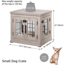 Unipaws Wooden Wire Dog Crate Furniture End Table -PetSafe Kong Shop 299112 PT7. AC SS1800 V1640272286