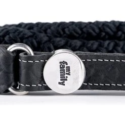 Myfamily El Paso Genuine Embossed Italian Leather & Rope Dog Leash -PetSafe Kong Shop 299887 PT2. AC SS1800 V1622602942