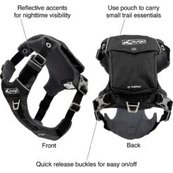 Kurgo Stash N’ Dash Dog Harness, Black -PetSafe Kong Shop 300060 PT2. AC SS1800 V1621549039