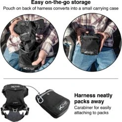 Kurgo Stash N’ Dash Dog Harness, Black -PetSafe Kong Shop 300060 PT3. AC SS1800 V1621548204