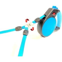 Wigzi Retractable Coupler Dog Leash, Blue