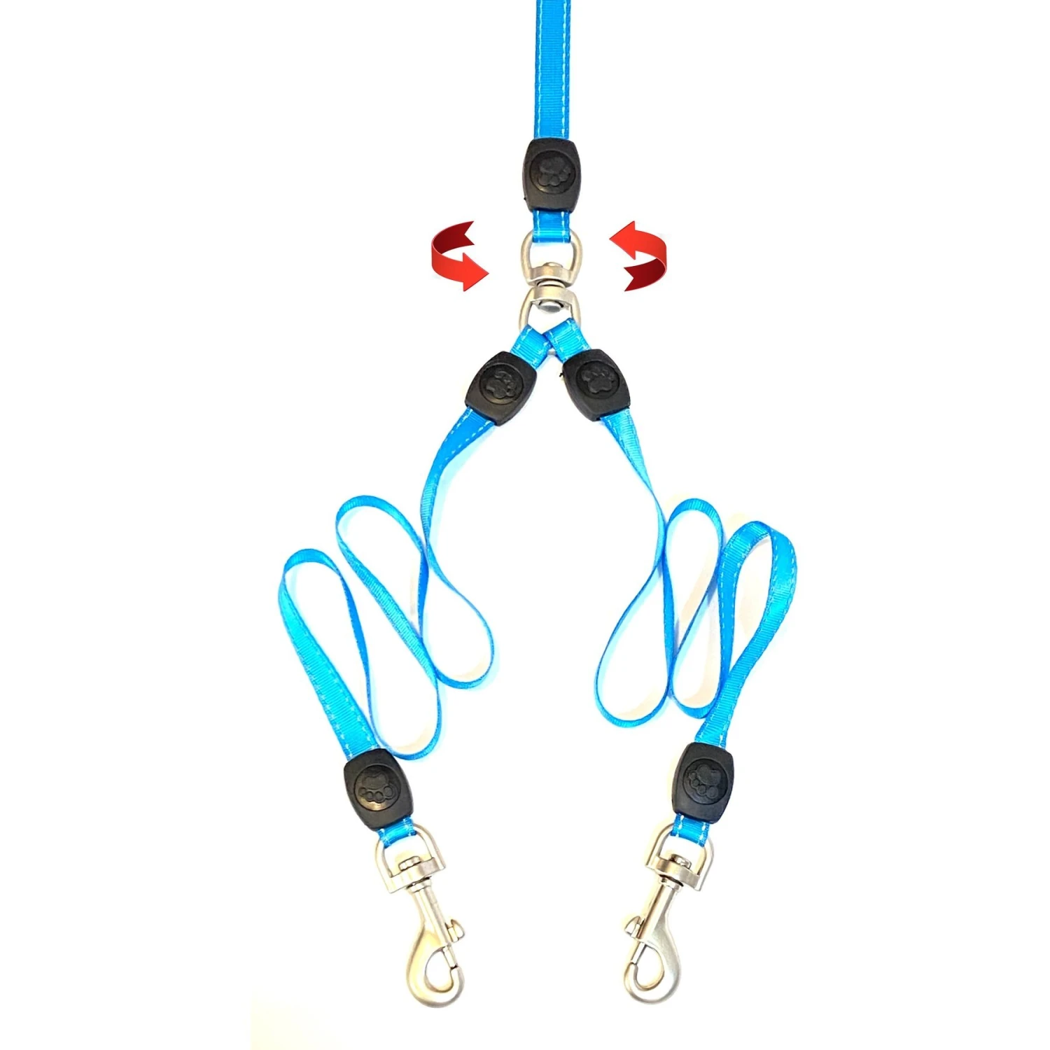 Wigzi Retractable Coupler Dog Leash, Blue 3 Wigzi Retractable Coupler Dog Leash, Blue - Image 3