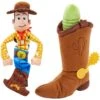 Pixar Woody Bungee Plush Squeaky Dog Toy & Pixar Woody's Boot Plush Squeaky Dog Toy