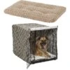 MidWest Quiet Time Ombre Swirl Dog Crate Mat & MidWest Quiet Time Crate Cover