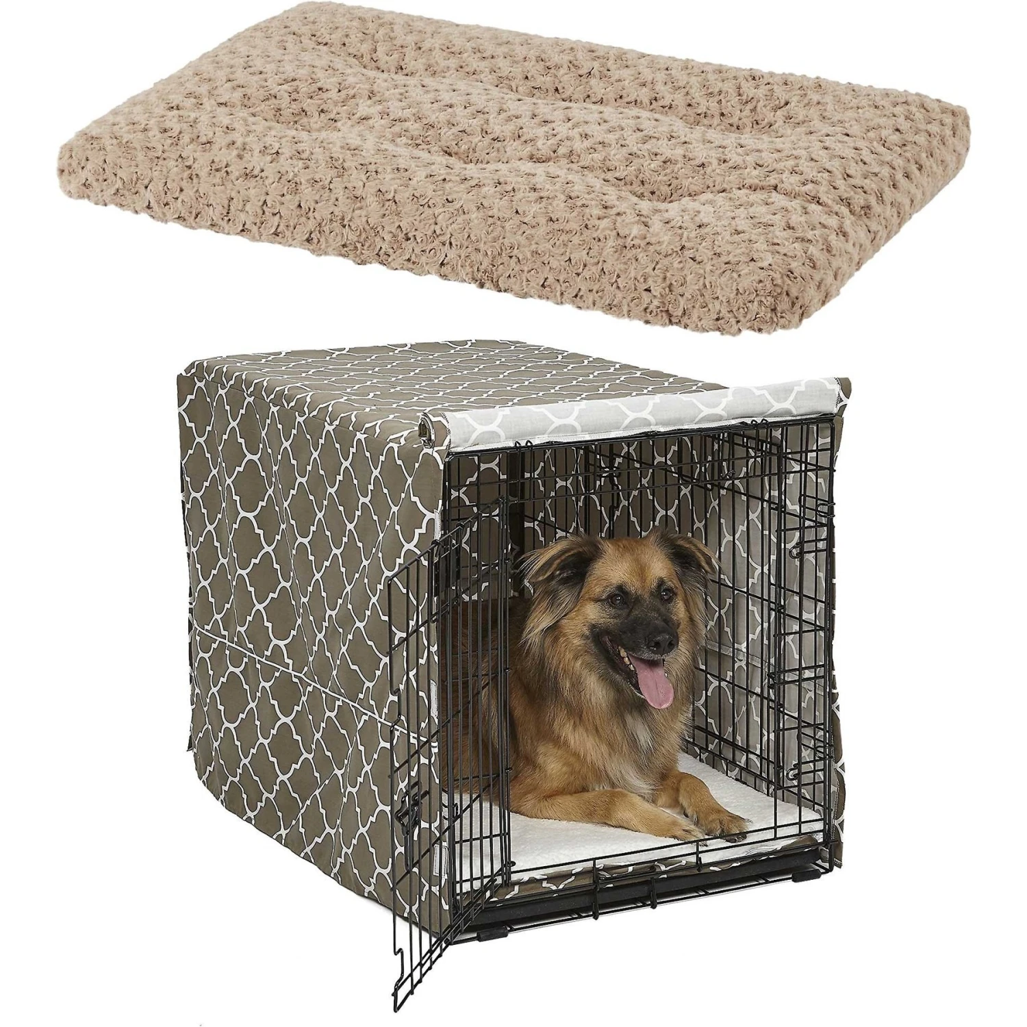 MidWest Quiet Time Ombre Swirl Dog Crate Mat & MidWest Quiet Time Crate Cover 1 MidWest Quiet Time Ombre Swirl Dog Crate Mat & MidWest Quiet Time Crate Cover
