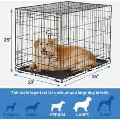 Frisco Fold & Carry Single Door Collapsible Wire Dog Crate & Frisco Premium Extra Large Printed Dog Training & Potty Pads -PetSafe Kong Shop 303438 PT2. AC SS1800 V1623073652
