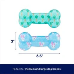Frisco Easter TPR Bone Squeaky Dog Toy, Medium/Large, 2 Count -PetSafe Kong Shop 304966 PT1. AC SS1800 V1672780526