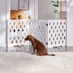Frisco Deco Diamond Shape 3-Panel Dog Gate