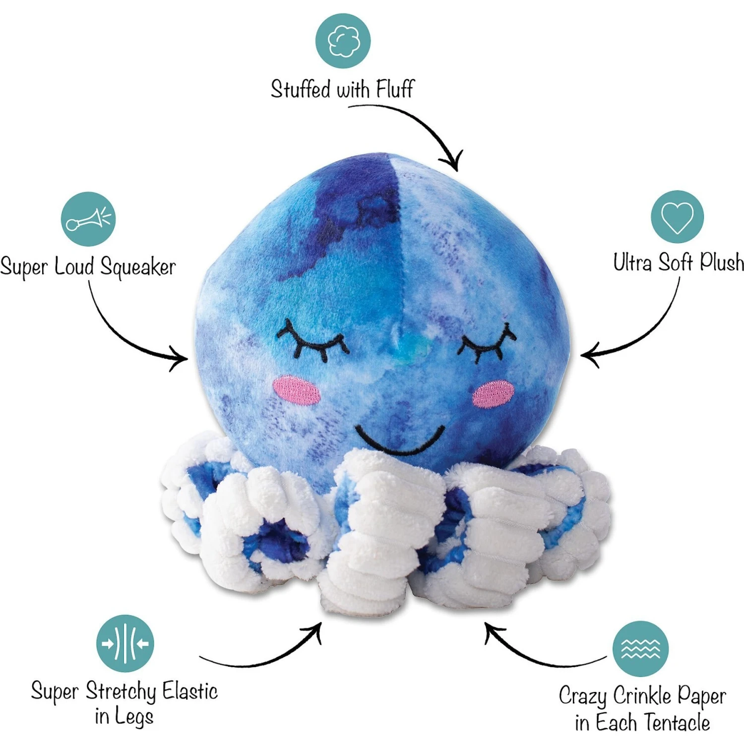 Pet Shop By Fringe Studio You Octopi My Heart Squeaky Plush Dog Toy 2 Pet Shop By Fringe Studio You Octopi My Heart Squeaky Plush Dog Toy - Image 2