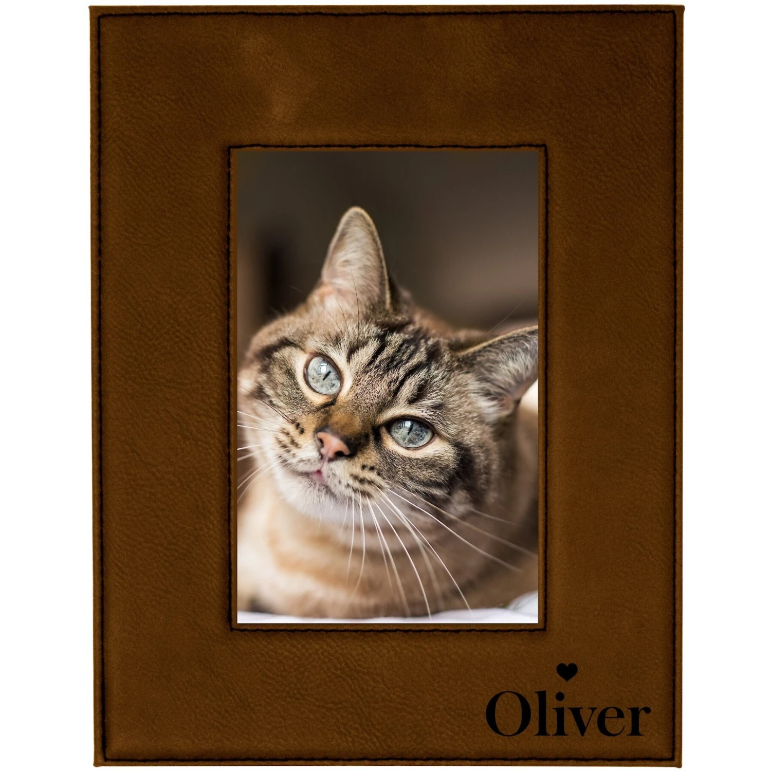 904 Custom Personalized Name With Heart Leatherette Pet Picture Frame 1 904 Custom Personalized Name With Heart Leatherette Pet Picture Frame