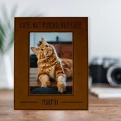 904 Custom Personalized Cute But Psycho Picture Pet Frame -PetSafe Kong Shop 314656 PT2. AC SS1800 V1637023360