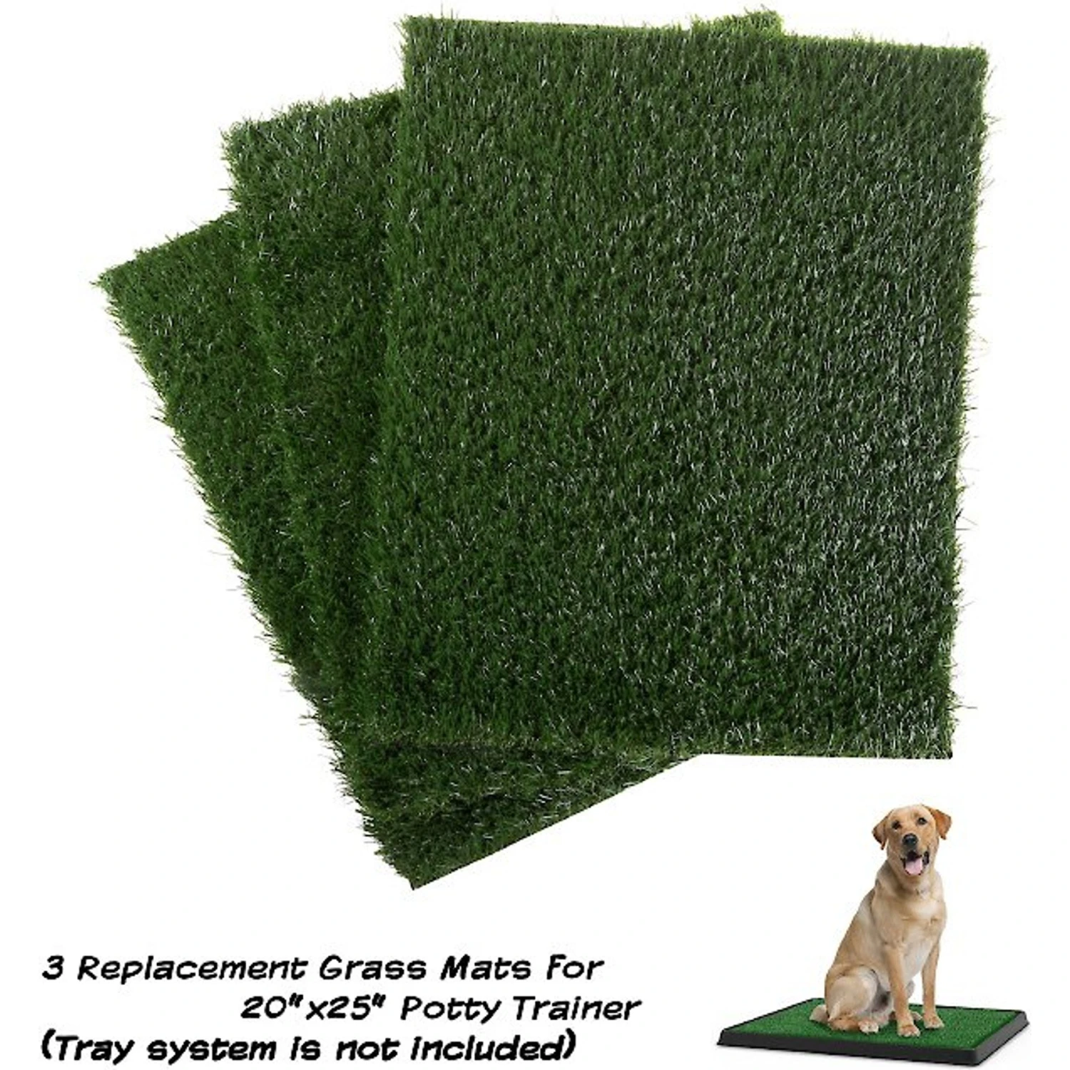 Pet Adobe Artificial Grass Replacement Dog Mat, 3 Count 1 Pet Adobe Artificial Grass Replacement Dog Mat, 3 Count