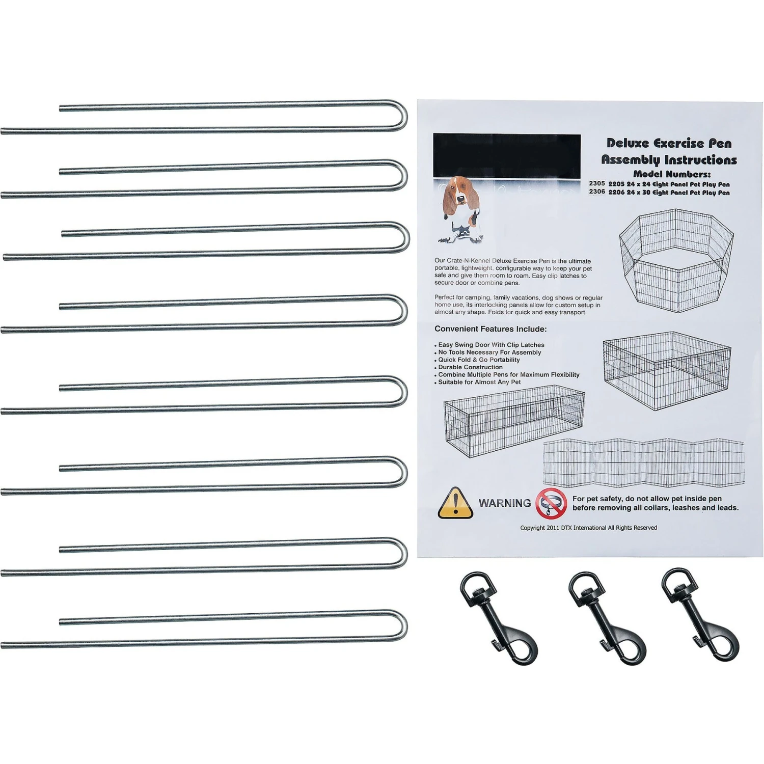 Pet Adobe 8-Panel Folding Metal Dog & Cat Playpen 3 Pet Adobe 8-Panel Folding Metal Dog & Cat Playpen - Image 3