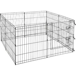 Pet Adobe 8-Panel Folding Metal Dog & Cat Playpen & Door -PetSafe Kong Shop 315027 PT5. AC SS1800 V1626393390