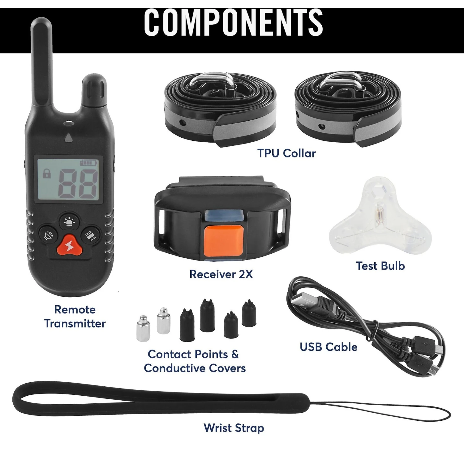 Trainer Dog Collar, Waterproof & Rechargeable With 430 Yards Range, 2 Collars 2 Trainer Dog Collar, Waterproof & Rechargeable With 430 Yards Range, 2 Collars - Image 2