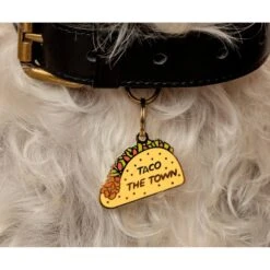 Two Tails Pet Company Personalized Taco The Town Dog & Cat ID Tag -PetSafe Kong Shop 317500 PT2. AC SS1800 V1628806041