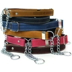 Euro-Dog Luxury Leather Martingale Dog Collar -PetSafe Kong Shop 318023 PT5. AC SS1800 V1633574808