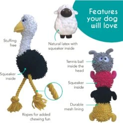 Rocket & Rex Squeakers, Rope & Plush Dog Toy Gift Set, 3 Count -PetSafe Kong Shop 318047 PT2. AC SS1800 V1632175571