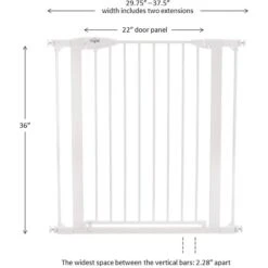 MyPet Tall Happy Tails Walk Thru Dog Gate, 36-in, White -PetSafe Kong Shop 319741 PT7. AC SS1800 V1664832465