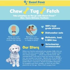 Sweet Paws Wearable Puppy Teether Stack Party Of 4 -PetSafe Kong Shop 325664 PT4. AC SS1800 V1635193958