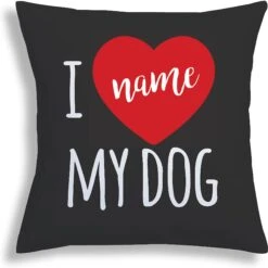 Custom Personalization Solutions I Love My Dog Personalized Throw Pillow -PetSafe Kong Shop 326737 PT3. AC SS1800 V1632434184