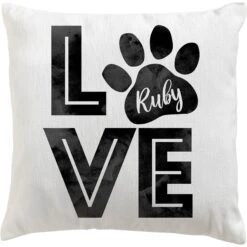 Custom Personalization Solutions Love My Pooch Personalized Throw Pillow