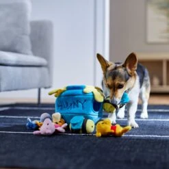 Disney Winnie The Pooh & Friends Hunny Pot Hide & Seek Puzzle Plush Squeaky Dog Toy -PetSafe Kong Shop 328775 PT3. AC SS1800 V1659031245