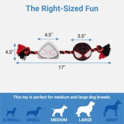 Marvel 's Miles Morales & Ghost Spider Plush With Rope Squeaky Dog Toy -PetSafe Kong Shop 328785 PT1. AC SS1800 V1659023920