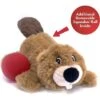KONG Cozie Pocketz Beaver Dog Toy, Brown