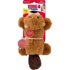KONG Cozie Pocketz Beaver Dog Toy, Brown -PetSafe Kong Shop 329452 PT3. AC SS1800 V1634836611