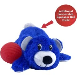 KONG Cozie Pocketz Bear Dog Toy, Grey