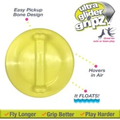 Nylabone Power Play Ultra Glider Gripz Flying Disc Dog Toy 11 Nylabone Power Play Ultra Glider Gripz Flying Disc Dog Toy -PetSafe Kong Shop 329497 PT2. AC SS1800 V1658883407