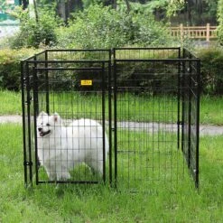 Coziwow By Jaxpety 47-in Metal Outdoor Dog Kennel Playpen, Black, 4.9 X 4.9 X 3.9 -ft -PetSafe Kong Shop 330941 PT7. AC SS1800 V1668901001