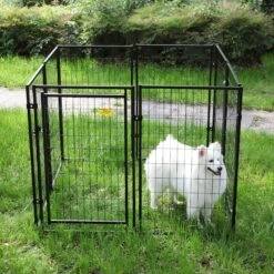 Coziwow By Jaxpety 47-in Metal Outdoor Dog Kennel Playpen, Black, 4.9 X 4.9 X 3.9 -ft -PetSafe Kong Shop 330941 PT8. AC SS1800 V1668901549