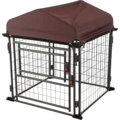 TRIXIE Deluxe Outdoor Dog Kennel With Cover & Secure Lock, Black/Burgundy 11 TRIXIE Deluxe Outdoor Dog Kennel With Cover & Secure Lock, Black/Burgundy -PetSafe Kong Shop 333717 PT3. AC SS1800 V1634073374