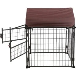 TRIXIE Deluxe Outdoor Dog Kennel With Cover & Secure Lock, Black/Burgundy 14 TRIXIE Deluxe Outdoor Dog Kennel With Cover & Secure Lock, Black/Burgundy -PetSafe Kong Shop 333717 PT6. AC SS1800 V1634079086