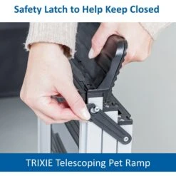 TRIXIE 69-in Heavy Duty Telescoping Dog Ramp, Silver/Black -PetSafe Kong Shop 333754 PT6. AC SS1800 V1634086007