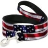 Buckle-Down American Flag Vivid Dog Leash