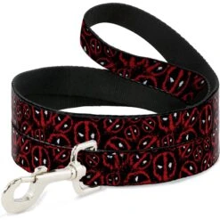 Buckle-Down Deadpool Splatter Logo Dog Leash