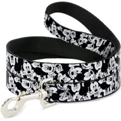 Buckle-Down Mickey Mouse Expressions Stacked Dog Leash