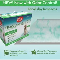 Simple Solution FragranceSmart Odor Control All Day, Green Tea Fragrance Odor Neutralizer With Wetness Indicator Dog Pads, 100 Count -PetSafe Kong Shop 339752 PT2. AC SS1800 V1636063902