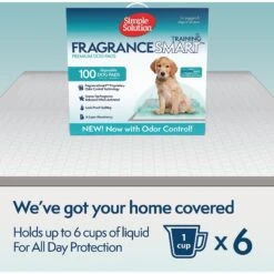 Simple Solution FragranceSmart Odor Control Green Tea Fragrance Odor Neutralizer With Wetness Indicator Puppy Training Pads, 100 Count 12 Simple Solution FragranceSmart Odor Control Green Tea Fragrance Odor Neutralizer With Wetness Indicator Puppy Training Pads, 100 Count -PetSafe Kong Shop 339754 PT4. AC SS1800 V1636060003